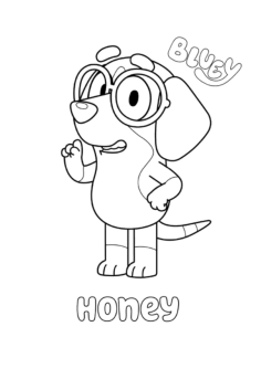 Bluey Honey Coloring Pages Pdf, Free Vectors File